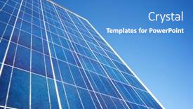  Presentation with photovoltaic - Audience pleasing presentation consisting of detail-of-a-photovoltaic-panel backdrop and a teal colored foreground