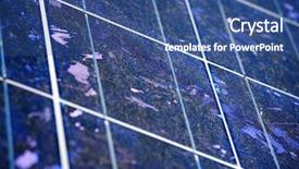  Presentation with photovoltaic - Cool new slides with development solar cell - detail of a photovoltaic panel backdrop and a ocean colored foreground