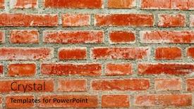  Presentation with brick wall texture - PPT layouts having detail-of-a-red-brick background and a red colored foreground