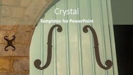  Presentation with quarter - Slide deck having detail-of-a-residential-entrance background and a mint green colored foreground