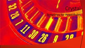  Presentation with roulette wheel - Theme enhanced with detail of a roulette wheel background and a  colored foreground