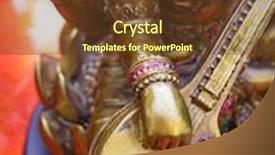  Presentation with hindu - Amazing presentation having detail of a statue of saraswati hindu tradition backdrop and a tawny brown colored foreground