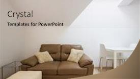  Presentation with studio flat - Presentation consisting of detail of a studio flat big couch background and a light gray colored foreground