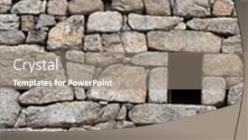  Presentation with stone masonry - Slides consisting of detail-of-a-traditional-dry background and a gray colored foreground
