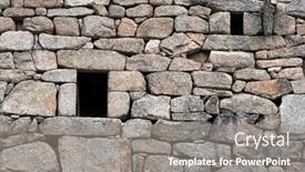  Presentation with stone masonry - PPT layouts enhanced with detail-of-a-traditional-dry background and a gray colored foreground