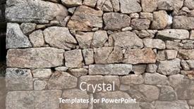  Presentation with stone masonry - PPT theme with detail-of-a-traditional-dry background and a gray colored foreground