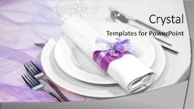  Presentation with dinner - Audience pleasing presentation theme consisting of detail of a wedding dinner backdrop and a white colored foreground