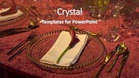  Presentation with wedding calla lily - Beautiful slides featuring detail of a wedding dinner backdrop and a tawny brown colored foreground