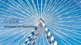  Presentation with ferris wheel - Cool new PPT theme with detail-of-a-white backdrop and a light blue colored foreground