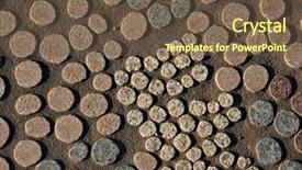  Presentation with aboriginal art - PPT theme featuring detail of aboriginal mosaic background and a tawny brown colored foreground