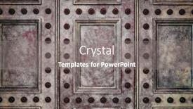  Presentation with ancient - Presentation theme featuring detail-of-an-ancient-paneled background and a gray colored foreground