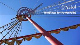  Presentation with ancient ship - Cool new presentation theme with detail of an ancient ship backdrop and a teal colored foreground
