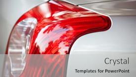  Presentation with auto - Slides consisting of detail-of-an-auto-tail background and a light gray colored foreground