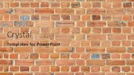  Presentation with old brick wall texture - Slide deck with detail of an old brick wall texture background and a coral colored foreground