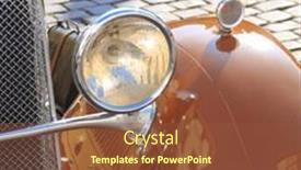  Presentation with classic car - Presentation enhanced with detail-of-an-old-classic background and a tawny brown colored foreground