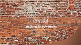  Presentation with brick - Amazing slide deck having detail of ancient brick wall backdrop and a coral colored foreground