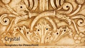  Presentation with greek column - Beautiful slides featuring detail of ancient greek column backdrop and a yellow colored foreground