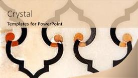  Presentation with taj mahal - PPT theme featuring detail-of-ancient-marble-geometrical background and a lemonade colored foreground