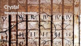  Presentation with ancient book - Presentation theme consisting of detail of ancient medieval book background and a tawny brown colored foreground