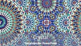  Presentation with mosaic - PPT layouts having detail-of-ancient-mosaic-wall background and a ocean colored foreground