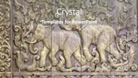  Presentation with ancient - Slide deck having detail-of-ancient-wooden-carved background and a gray colored foreground