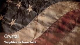  Presentation with stars stripes - Colorful slide set enhanced with detail of antique american flag backdrop and a tawny brown colored foreground