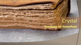  Presentation with bound - Presentation design consisting of detail-of-antique-leather-bound background and a red colored foreground