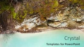  Presentation with silica - Slide deck consisting of detail-of-beautiful-glowing-blue background and a mint green colored foreground