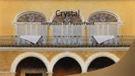  Presentation with cuba - Presentation design consisting of detail of beautiful typical colonial building in old havana cuba background and a coral colored foreground