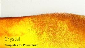  Presentation with beer - Amazing presentation design having detail-of-beer-drink backdrop and a light gray colored foreground