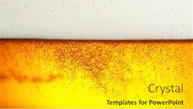  Presentation with beer foam - Cool new slide deck with detail-of-beer-drink backdrop and a light gray colored foreground