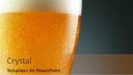  Presentation with beer - Slide set featuring detail-of-beer-drink background and a gold colored foreground