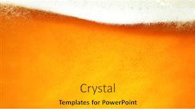  Presentation with beer foam - Cool new slides with detail-of-beer-drink backdrop and a light gray colored foreground