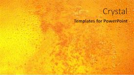  Presentation with beer - Slide deck enhanced with detail-of-beer-drink background and a gold colored foreground