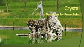  Presentation with gardens - Slide deck having detail of boboli gardens in florence italy background and a tawny brown colored foreground