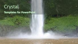  Presentation with new zealand - Presentation theme having detail-of-bridal-veil-falls background and a tawny brown colored foreground