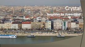  Presentation with dull - Audience pleasing presentation theme consisting of detail of budapest in dull weather backdrop and a gray colored foreground