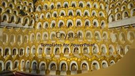  Presentation with caves - PPT layouts featuring detail-of-buddhist-pagoda-decorated background and a gold colored foreground