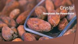  Presentation with cacao - Cool new PPT theme with detail-of-cacao-beans backdrop and a tawny brown colored foreground