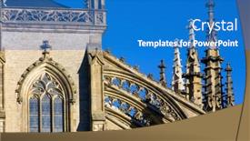  Presentation with kutna hora - Cool new presentation design with detail of cathedral of st barbara kutna hora czech republic backdrop and a teal colored foreground