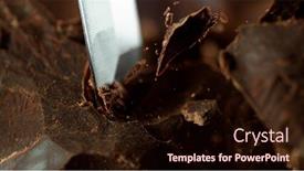  Presentation with chisel - Presentation design consisting of detail-of-chisel-cutting background and a wine colored foreground