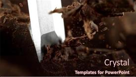  Presentation with chisel - Amazing PPT layouts having detail-of-chisel-cutting backdrop and a wine colored foreground