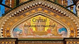  Presentation with church building - Presentation having detail of church of savior background and a gold colored foreground