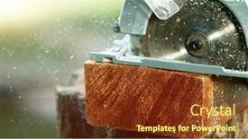  Presentation with freeze - Slide set enhanced with detail-of-circular-saw-saws background and a tawny brown colored foreground