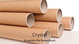  Presentation with pipe - Amazing theme having detail of classic cardboard pipe backdrop and a coral colored foreground