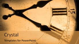  Presentation with clock face - Amazing presentation having detail of clock face backdrop and a yellow colored foreground