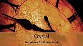  Presentation with clock face - Colorful presentation theme enhanced with detail of clock face backdrop and a gold colored foreground