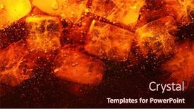  Presentation with drink beverages - Presentation design with detail-of-cola-drink background and a wine colored foreground