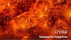  Presentation with drink beverages - Slide deck with detail-of-cola-drink background and a crimson colored foreground