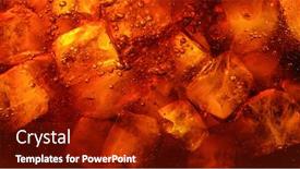  Presentation with drink beverages - Colorful PPT theme enhanced with detail-of-cola-drink backdrop and a crimson colored foreground